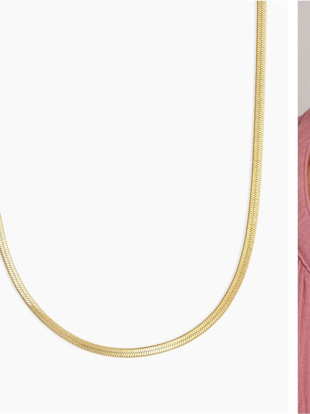 Gorjana Mini Venice Gold Herringbone Necklace - NWOT